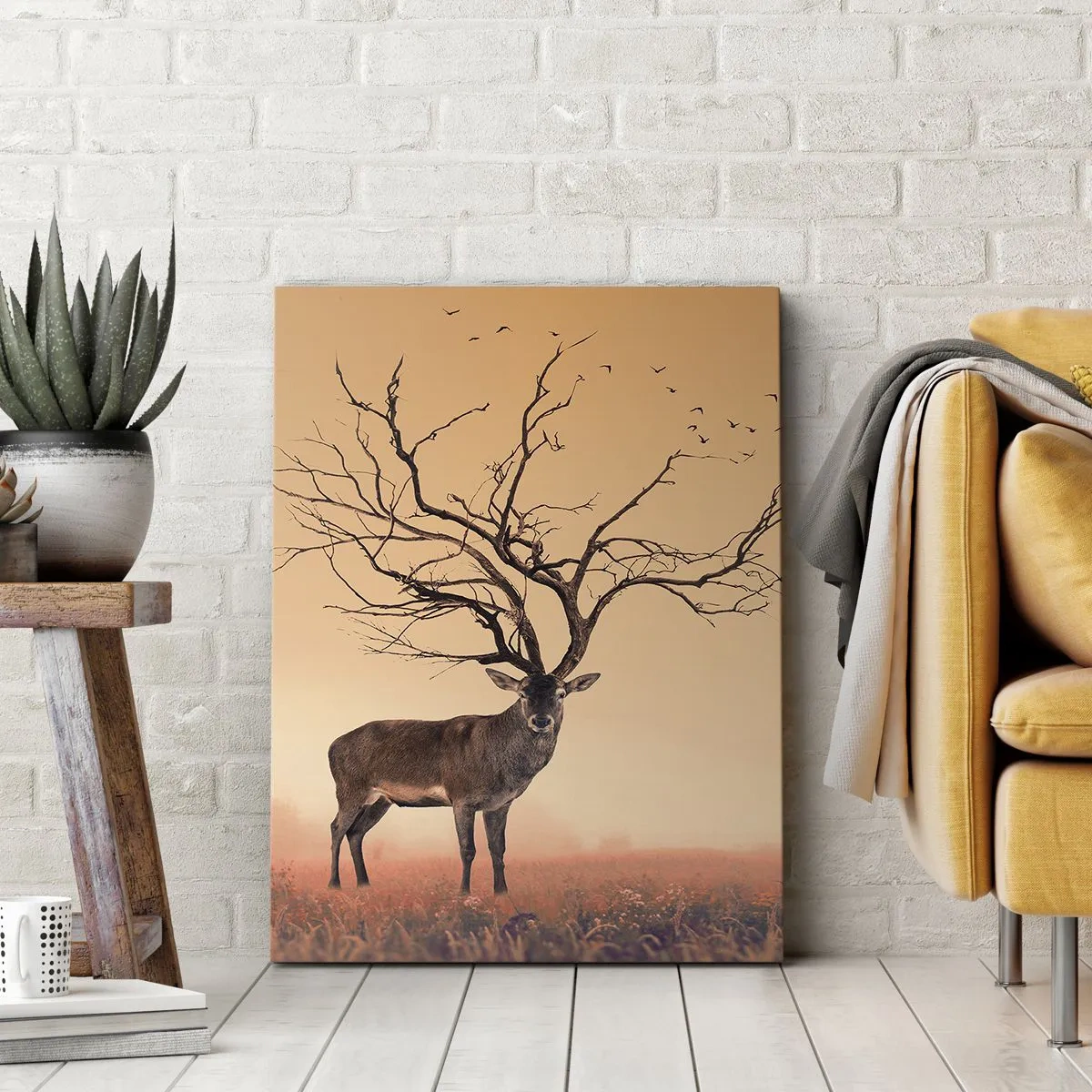 Quadro em tela - Cervo - o espírito eterno da floresta - 50x70 cm