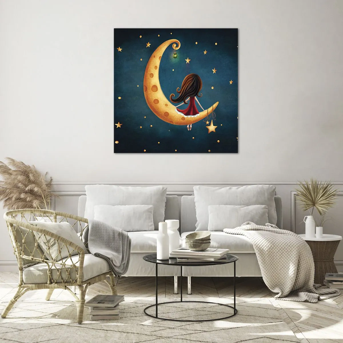 Quadro em vidro - Uma vez... - 70x70 cm