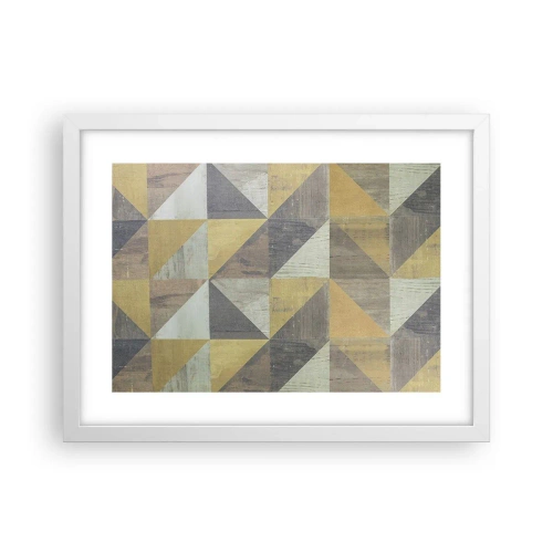 Pôster em moldura branca - Em ângulo com um triângulo - 40x30 cm