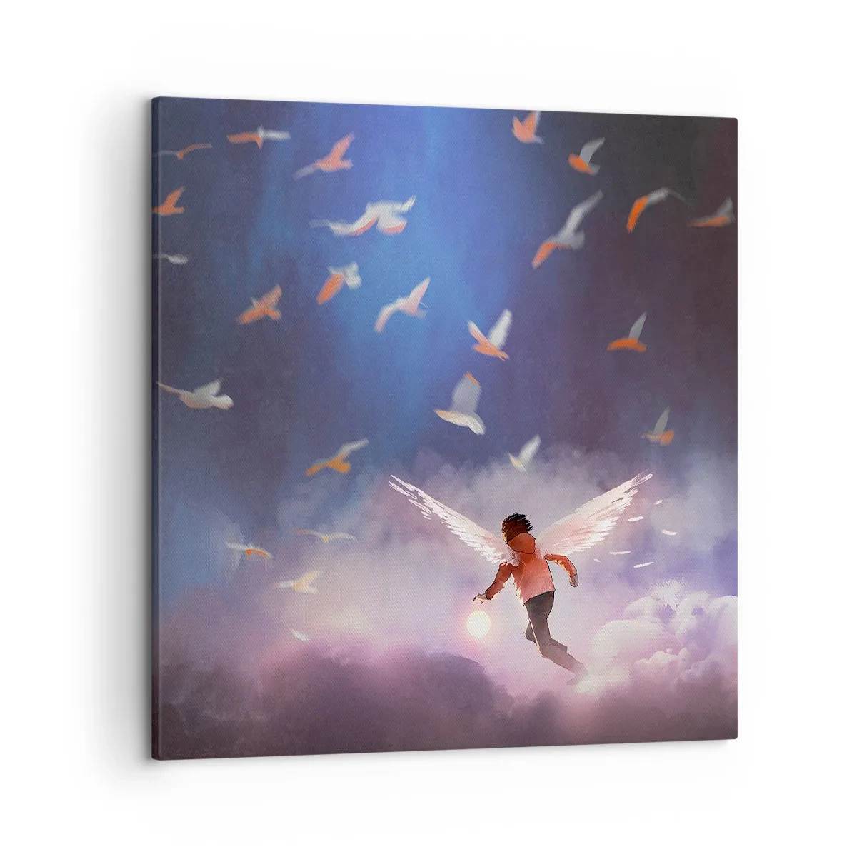 Quadro em tela - É preciso ter imaginação e coragem - 50x50 cm