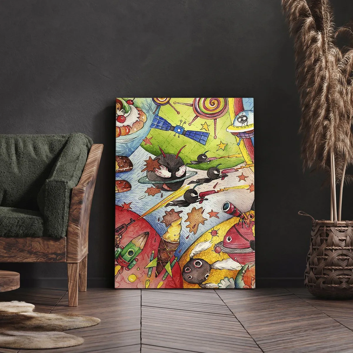 Quadro em tela - Uma grande aventura espacial - 70x100 cm