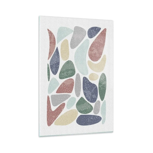 Quadro em vidro - Um mosaico de cores em pó - 80x120 cm