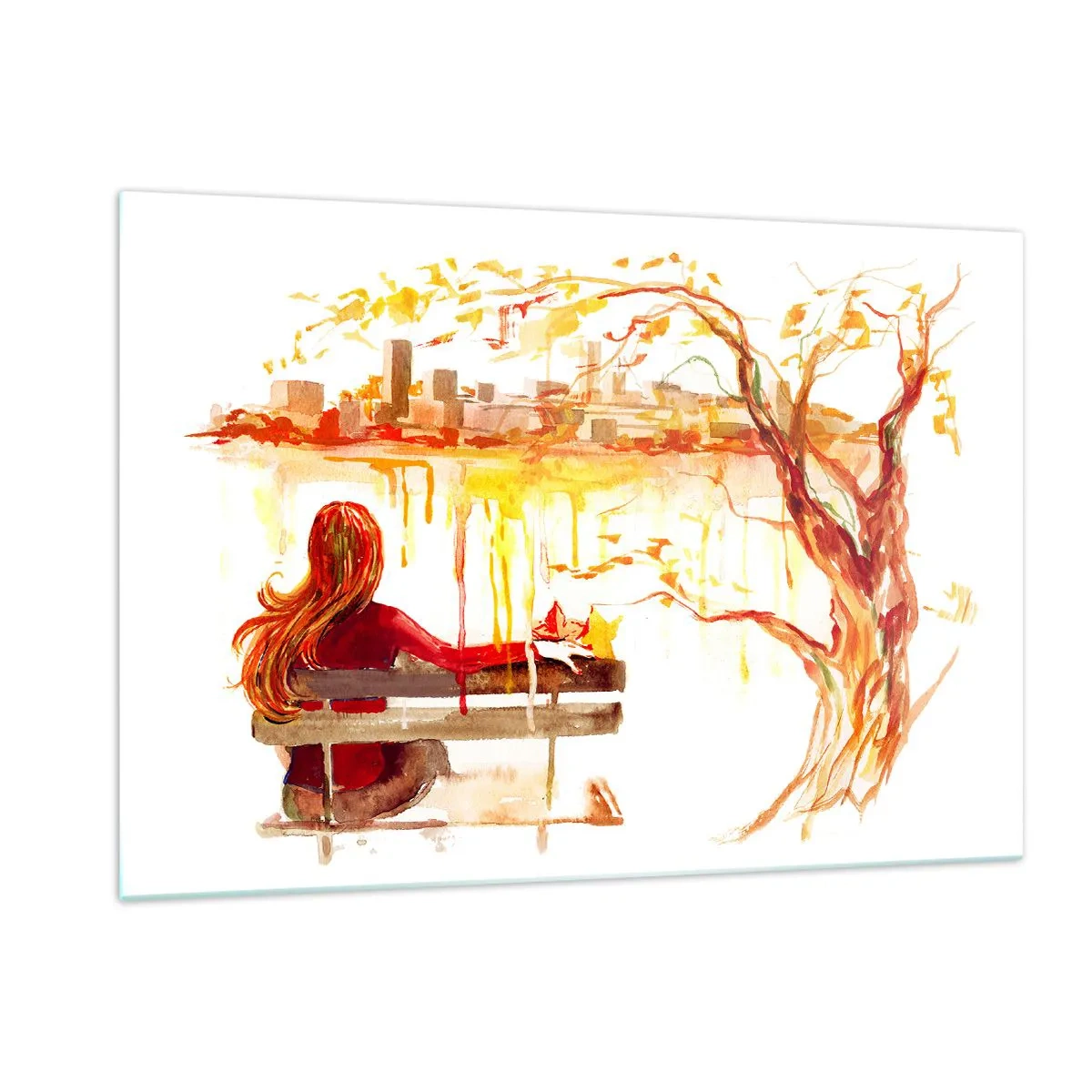 Quadro em vidro - Um momento de reflexão - 120x80 cm