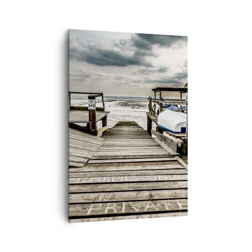 Quadro em tela - Praia da meia-noite - 70x100 cm