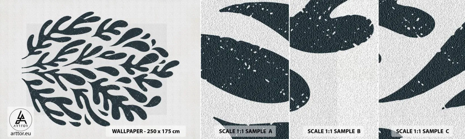 Amostra de Papel de Parede Standard Eco - Formas da natureza - Boho, Minimalista, Moderno - 100x30 cm