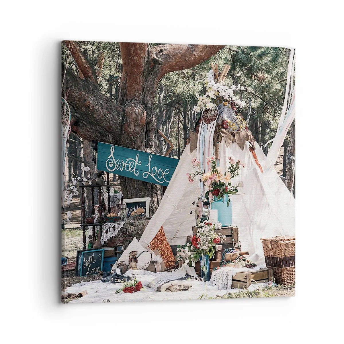 Quadro em tela - Make love… - 70x70 cm