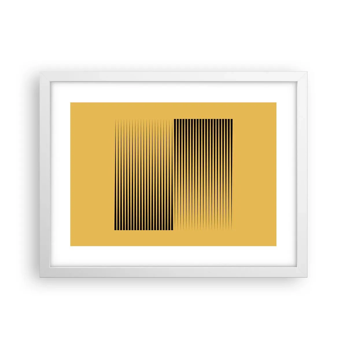 Pôster em moldura branca - Quadratura de opostos - 40x30 cm