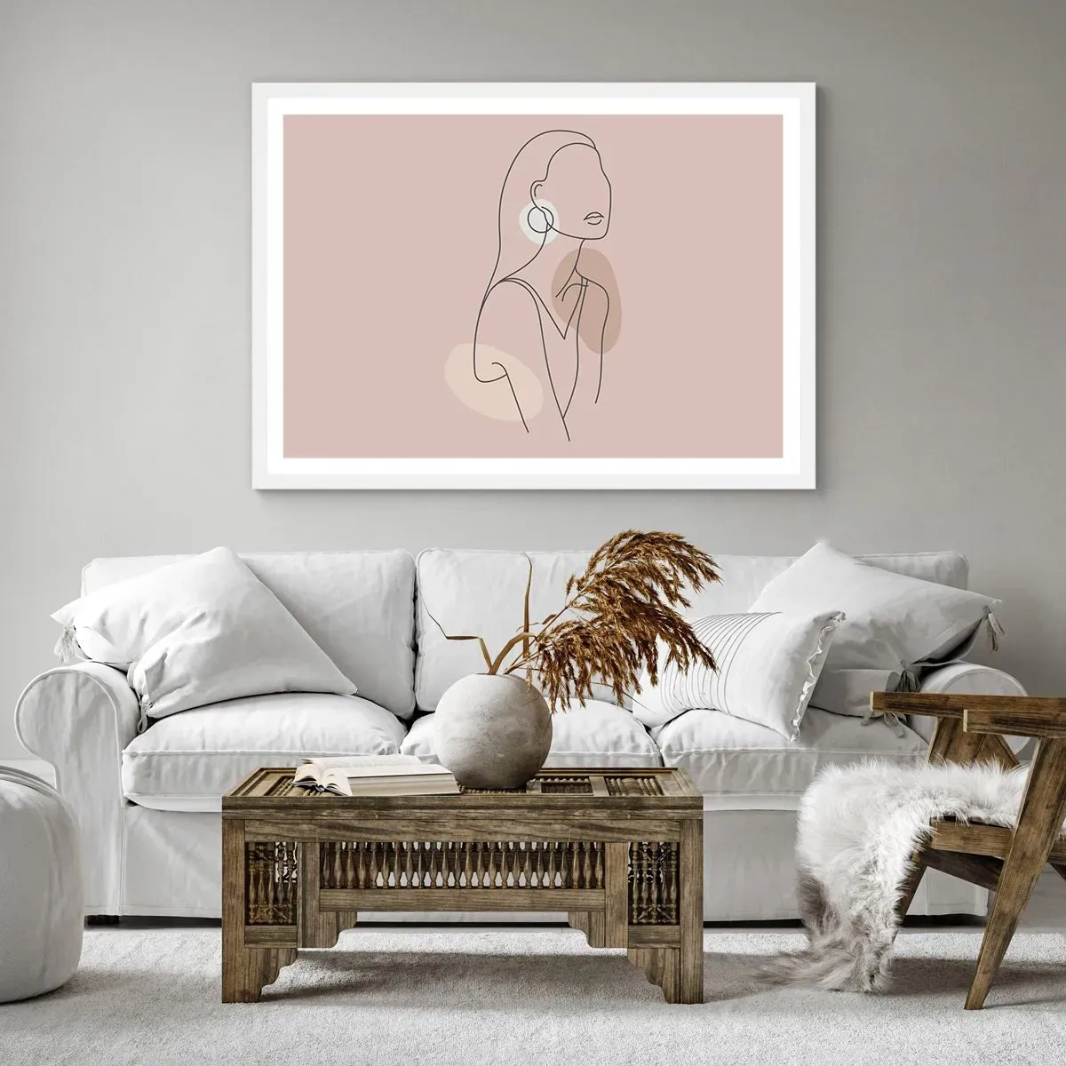 Pôster em moldura branca - Um ícone da feminilidade - 91x61 cm