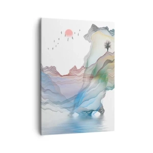 Quadro em tela - Em direção às montanhas de cristal - 50x70 cm