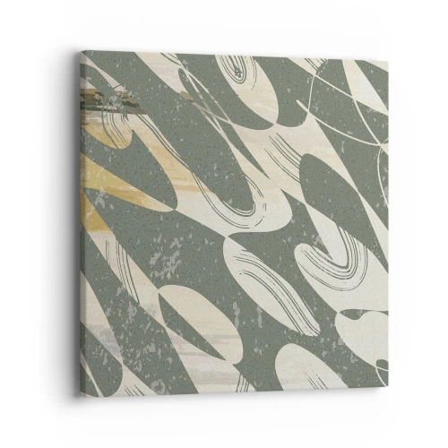 Quadro em tela - Abstração rítmica - 40x40 cm