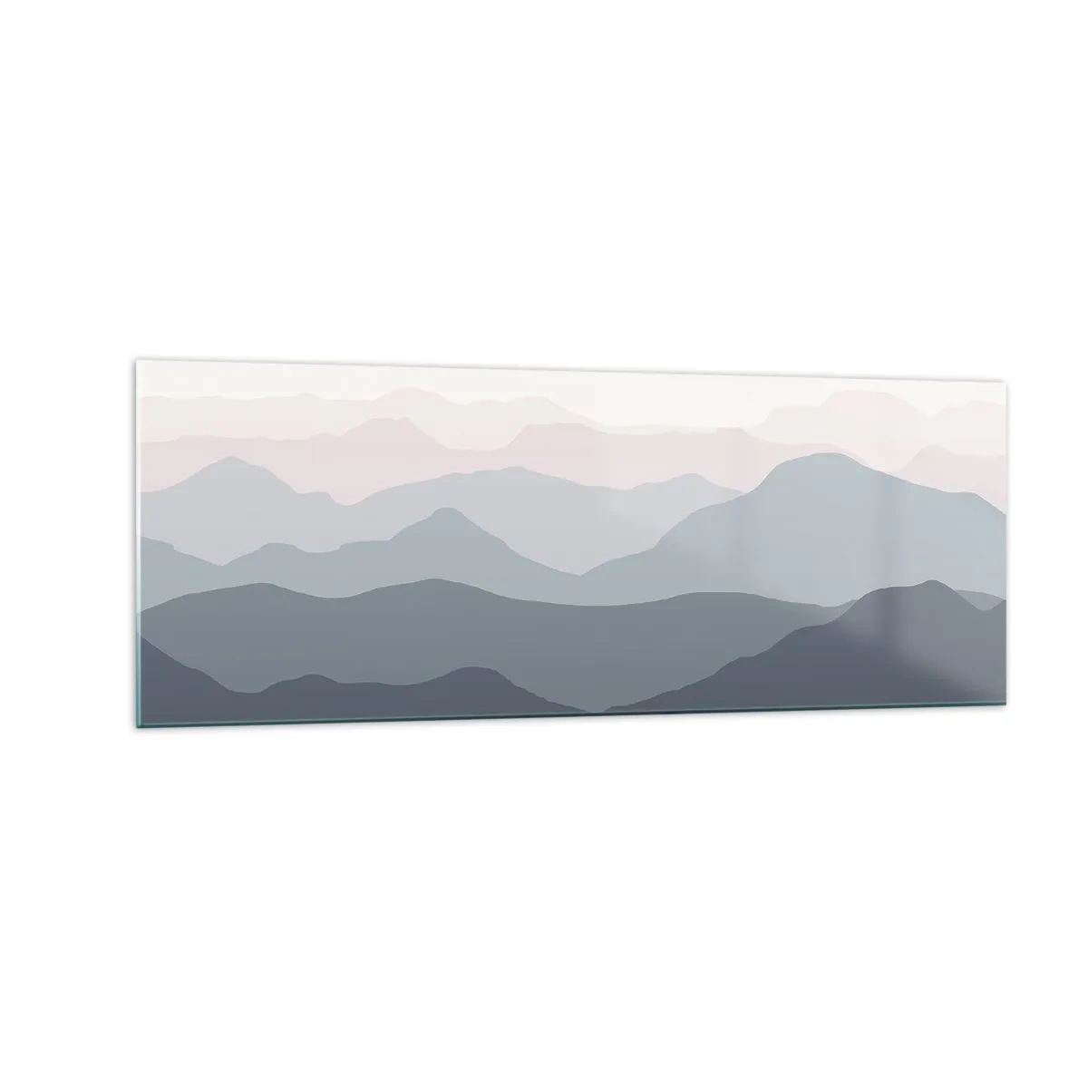 Quadro em vidro - Ondas de montanha - 140x50 cm