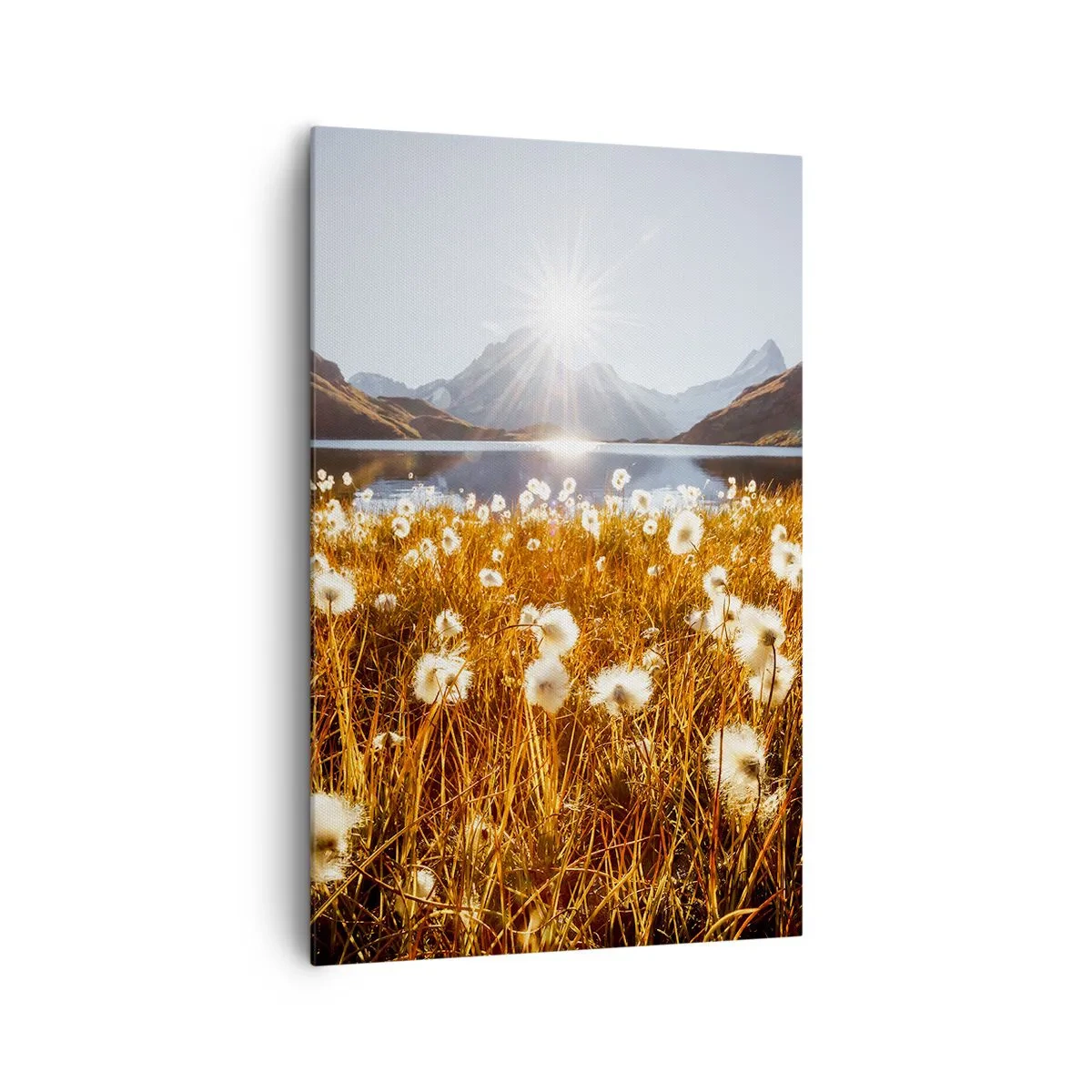 Quadro em tela - Dureza da rocha, suavidade da relva - 80x120 cm