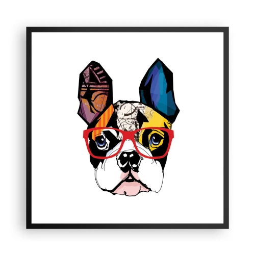 Pôster com moldura preta - Intelectual - 60x60 cm