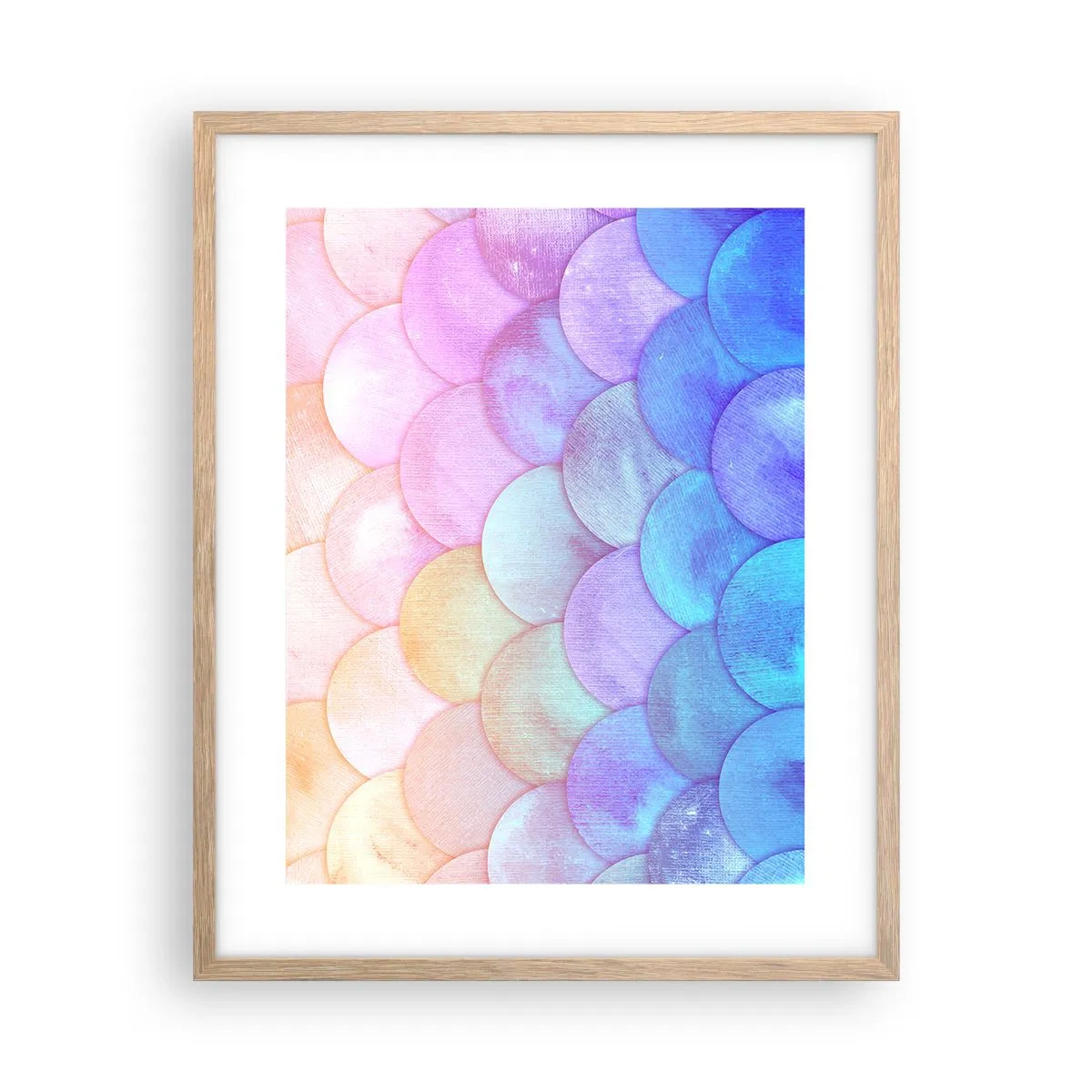 Pôster com moldura de carvalho claro - Escala de pérola - 40x50 cm