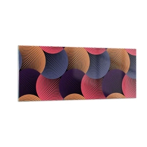 Quadro em vidro - Num ritmo circular - 100x40 cm