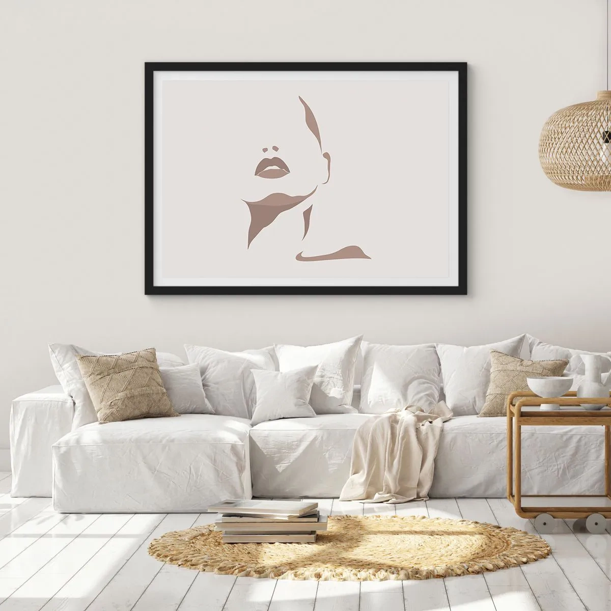 Pôster com moldura preta - Feito de luz e sombra - 70x50 cm