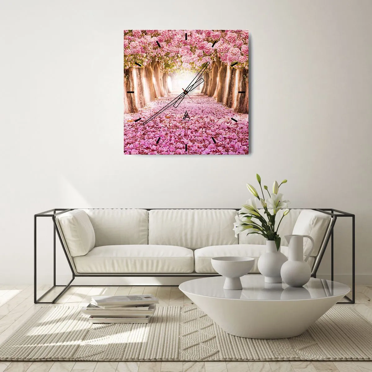 Relógio de parede - Relógio em vidro - O Caminho para o Paraíso - 30x30 cm