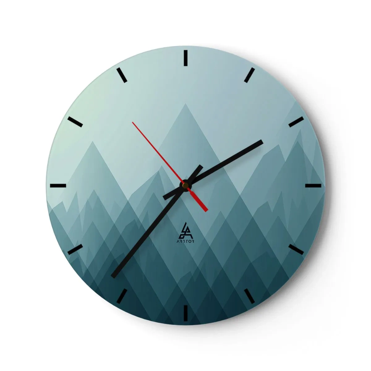 Relógio de parede - Relógio em vidro - Grande, maior, a maior - 40x40 cm