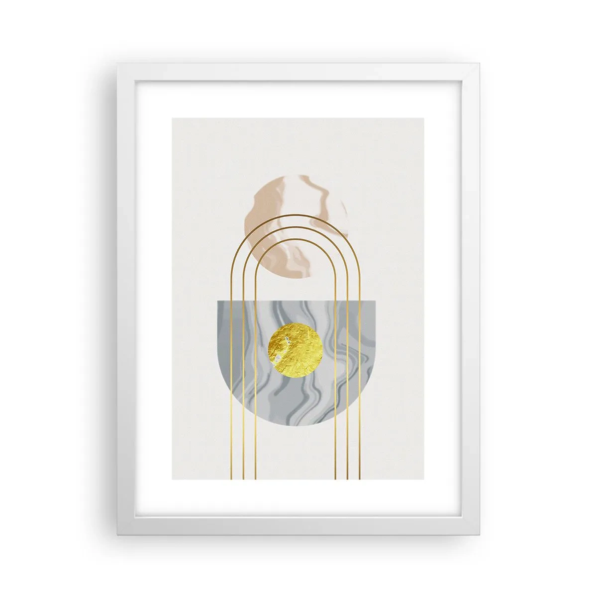 Pôster em moldura branca - Brilho e claridade - 30x40 cm