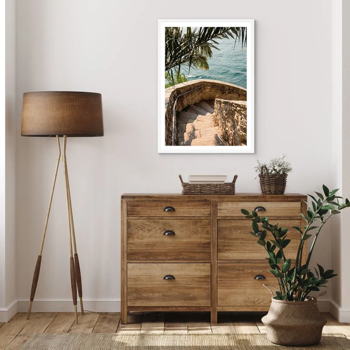 Pôster em moldura branca - Sob o sol da Itália - 70x100 cm