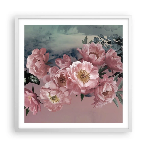 Pôster em moldura branca - O auge do romantismo - 60x60 cm