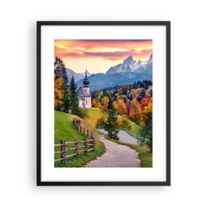 Pôster com moldura preta - Paisagem como uma pintura - 40x50 cm