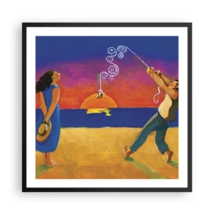 Pôster com moldura preta - Mais do que uma estrela do céu - 60x60 cm