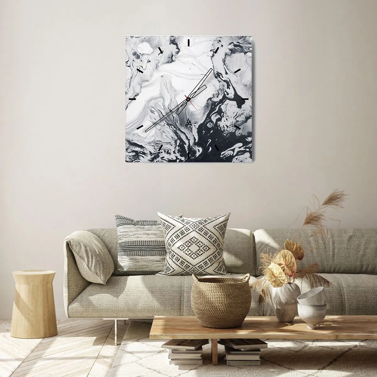Relógio de parede - Relógio em vidro - O Interior da Terra - 30x30 cm
