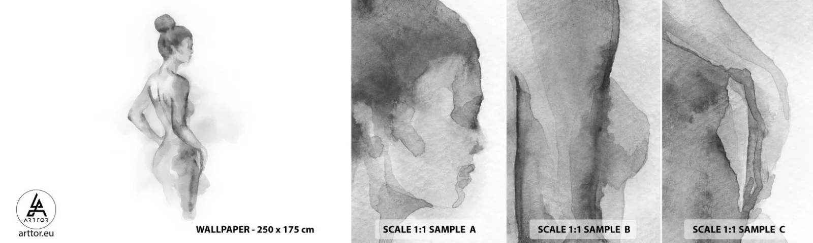 Amostra de Papel de Parede Standard Eco - Linda como uma pintura - Mulher, Corpo, Gráficos - 100x30 cm