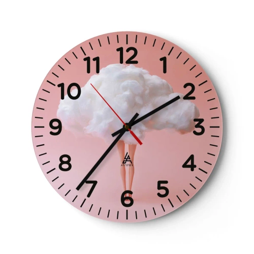 Relógio de parede - Relógio em vidro - Doce promessa - 40x40 cm