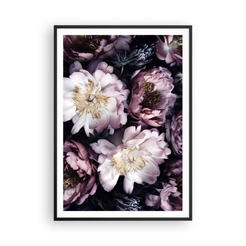 Pôster com moldura preta - Bouquet à moda antiga - 70x100 cm