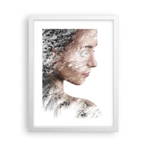 Pôster em moldura branca - Espírito da floresta - 30x40 cm