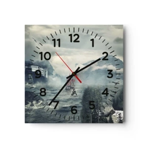 Relógio de parede - Relógio em vidro - Nas águas mágicas - 40x40 cm