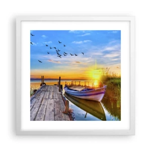 Pôster em moldura branca - Adeus, até amanhã - 40x40 cm