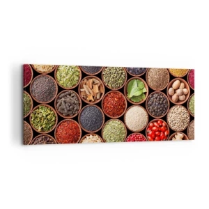 Quadro em tela - Todos os sabores do mundo - 120x50 cm