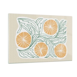 Quadro em vidro - Étnico com um toque de abstração - 120x80 cm