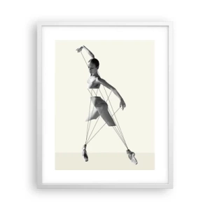 Pôster em moldura branca - No teatro do mundo - 40x50 cm