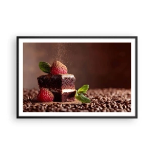 Pôster com moldura preta - A vida é doce - 91x61 cm