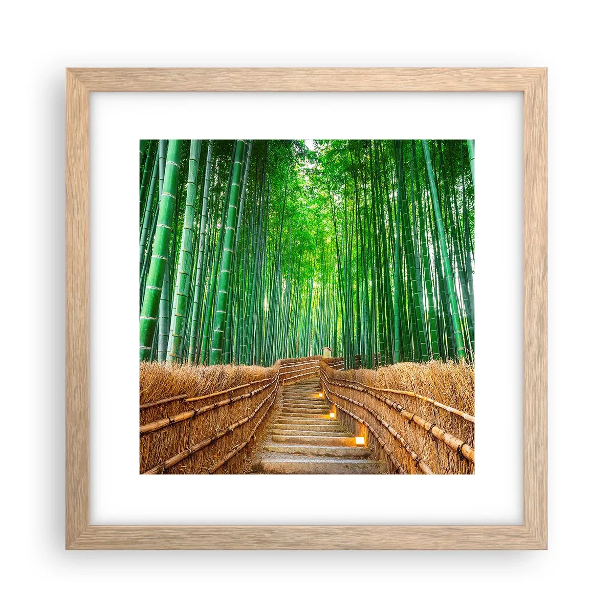 Pôster com moldura de carvalho claro - A essência da natureza asiática - 30x30 cm