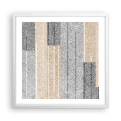 Pôster em moldura branca - Composição: mantenha vertical - 50x50 cm