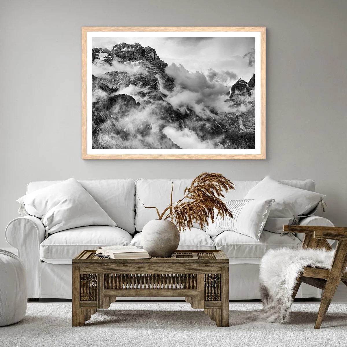 Pôster com moldura de carvalho claro - Bonitas e cruéis - 100x70 cm