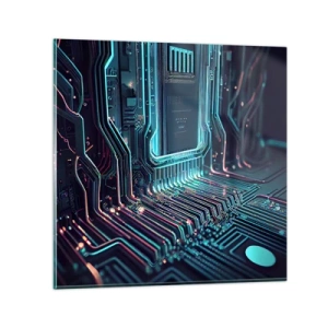 Quadro em vidro - Só estou a pensar... - 50x50 cm