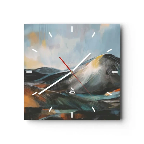 Relógio de parede - Relógio em vidro - Cru e lindo - 40x40 cm