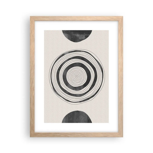 Pôster com moldura de carvalho claro - Importante é o que há no caminho - 30x40 cm