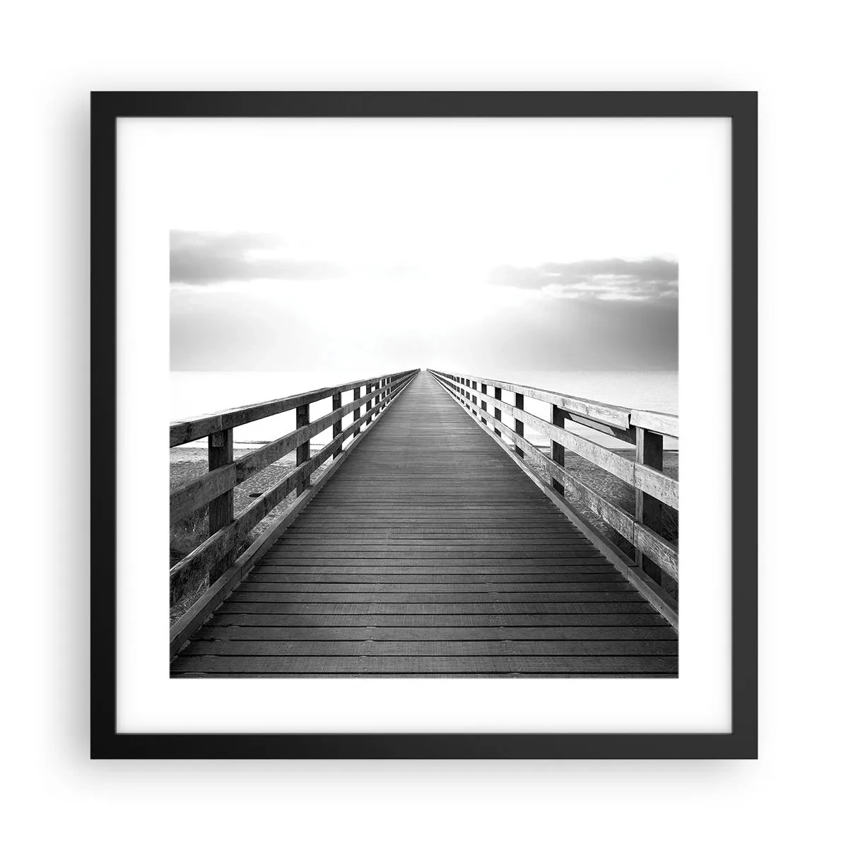 Pôster com moldura preta - Para longe... - 40x40 cm