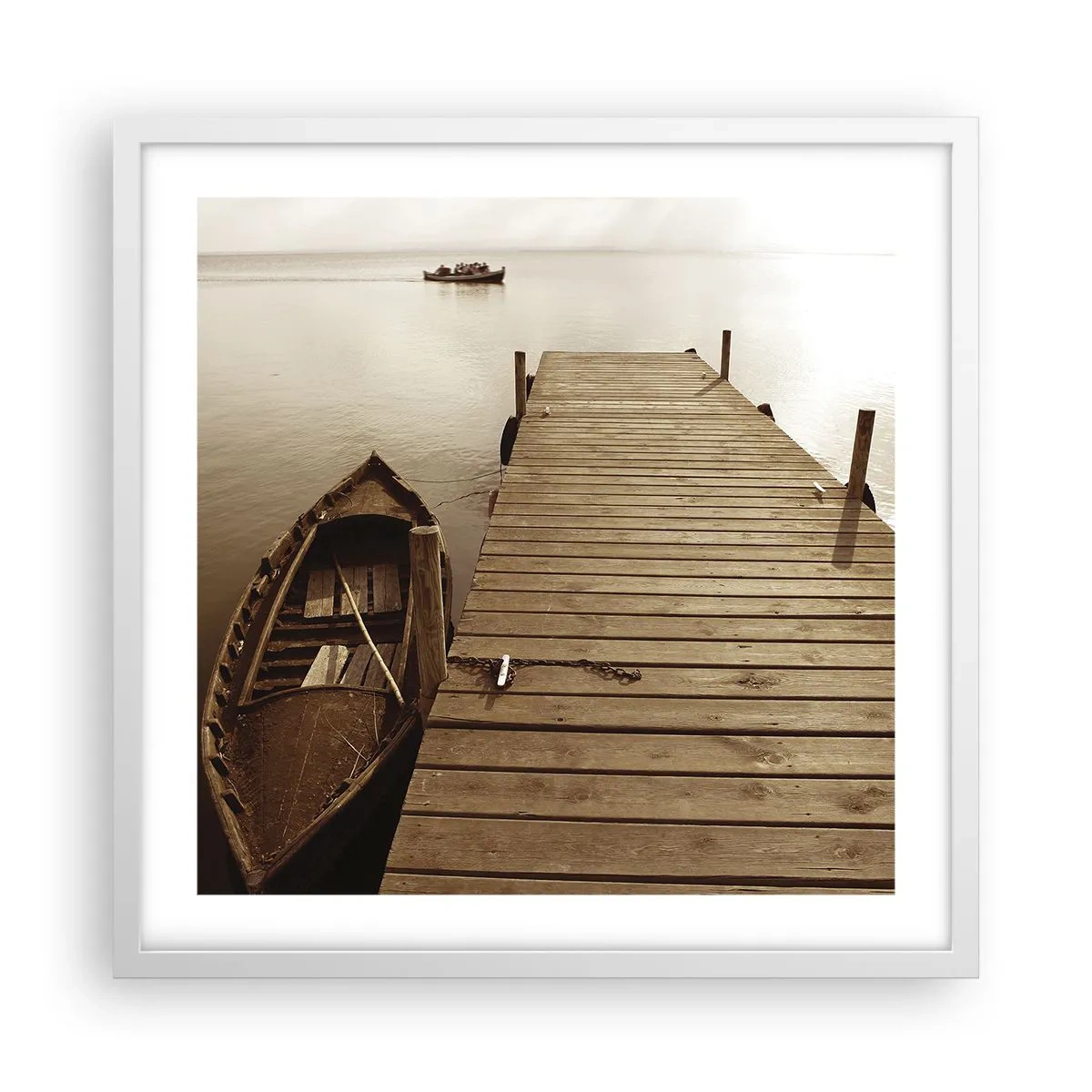 Pôster em moldura branca - Paz de espírito - 50x50 cm