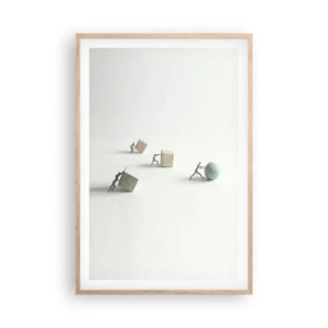 Pôster com moldura de carvalho claro - É a vida - 61x91 cm