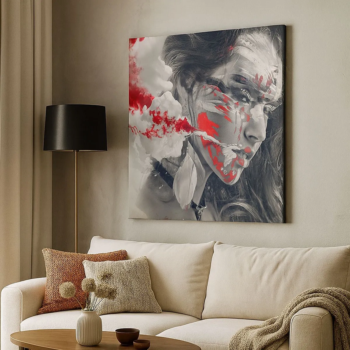 Quadro em tela - Nos fumos do absurdo - 30x30 cm