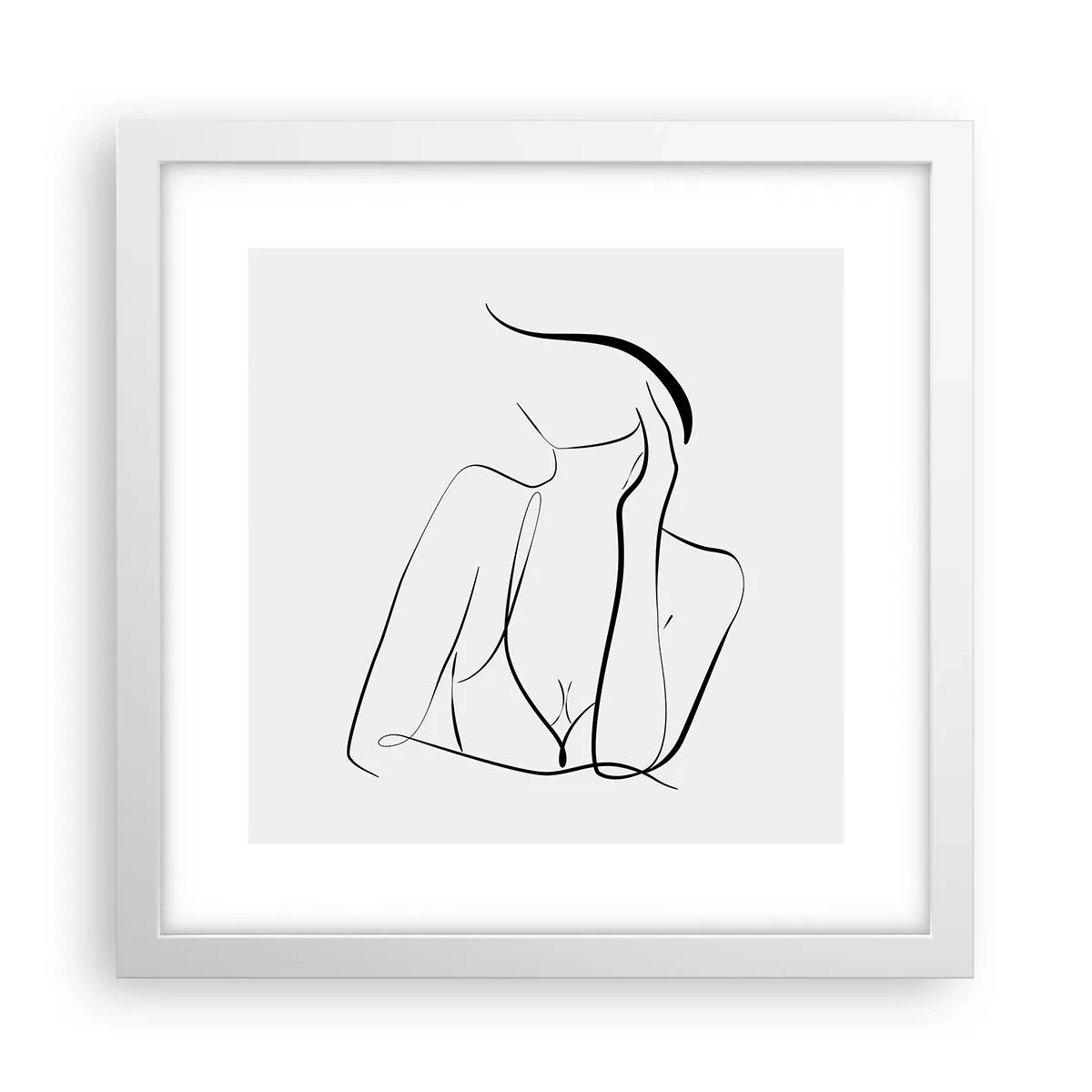 Pôster em moldura branca - Na onda dos sonhos - 30x30 cm