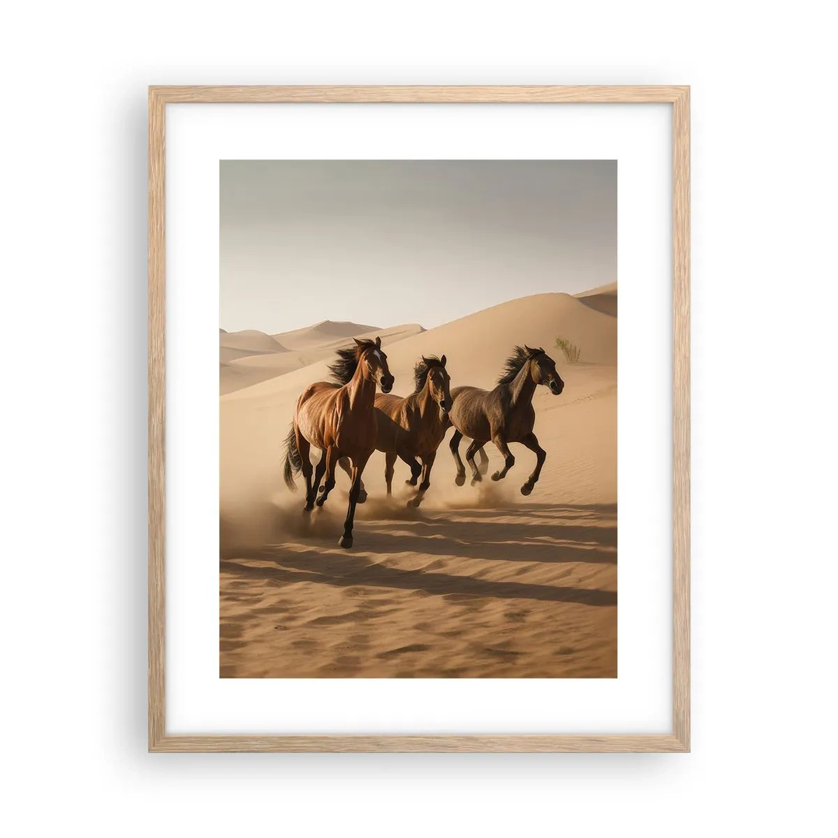 Pôster com moldura de carvalho claro - Livre como o vento - 40x50 cm